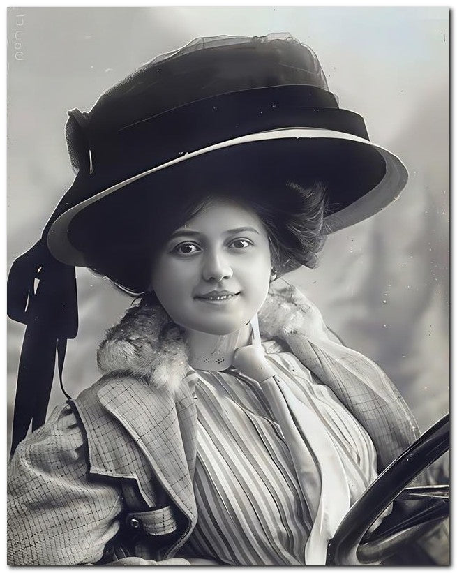 French Belle Epoque Fashion 1910 Lady Driver 8x10 Photo Print 23052502248