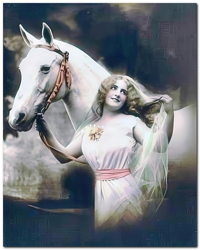 French Belle Epoque Fashion 1910 Lady Horse 6 8x10 Photo Print 23052502256