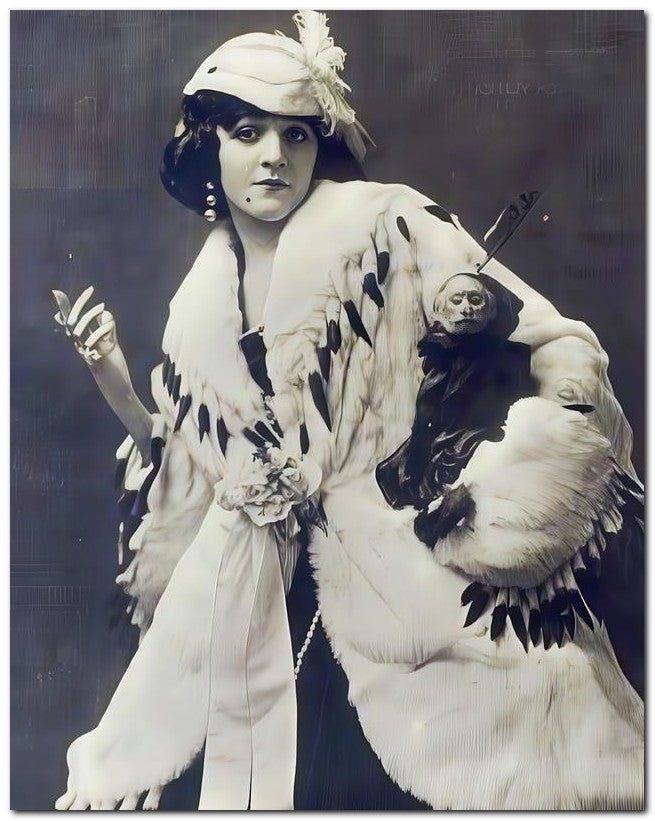 French Belle Epoque Fashion 1910 Lady Monkey 8x10 Photo Print 23052502259