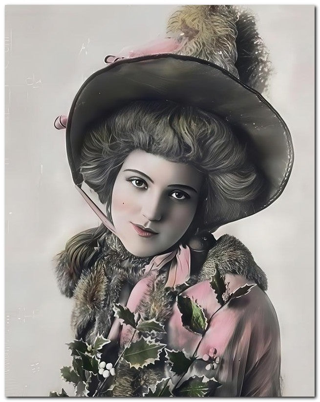 French Belle Epoque Fashion 1910 Leaves Dress 8x10 Photo Print 23052502289