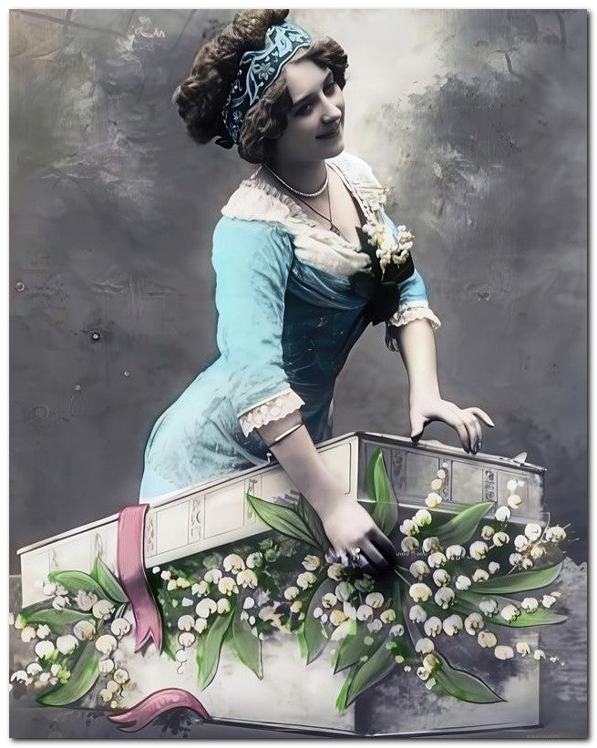 French Belle Epoque Fashion 1910 Lily Valley 8x10 Photo Print 23052502299