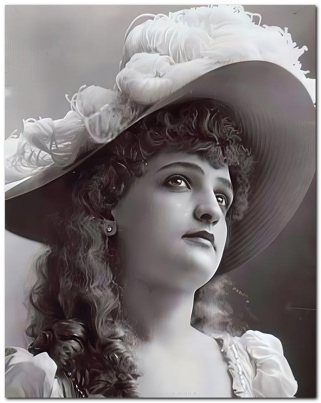 French Belle Epoque Fashion 1910 Long Hair Hat 8x10 Photo Print 23052502315