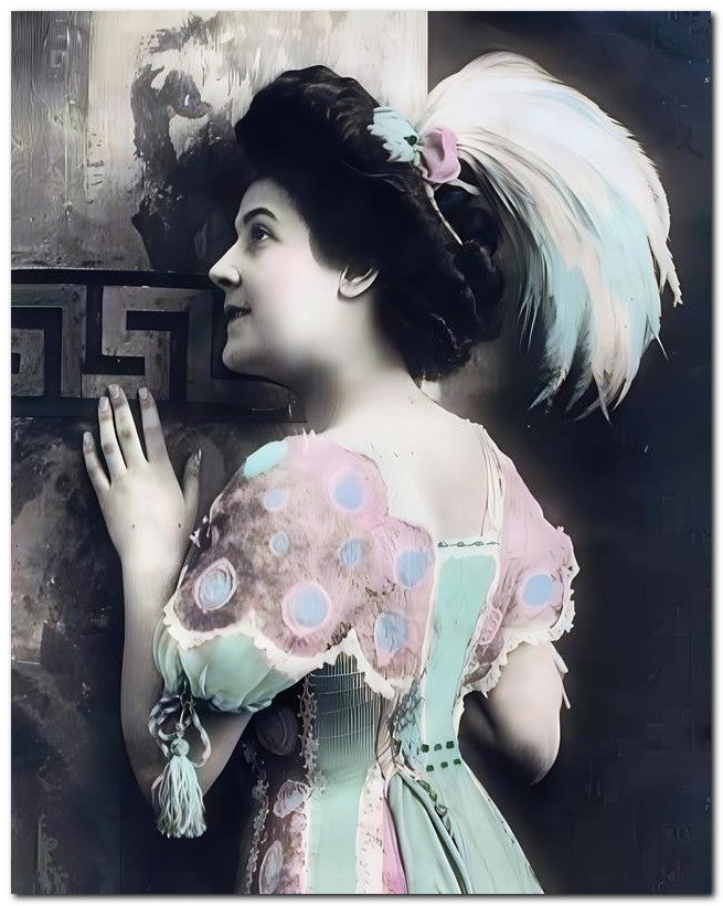 French Belle Epoque Fashion 1910 Lovely Dress 8x10 Photo Print 23052502321