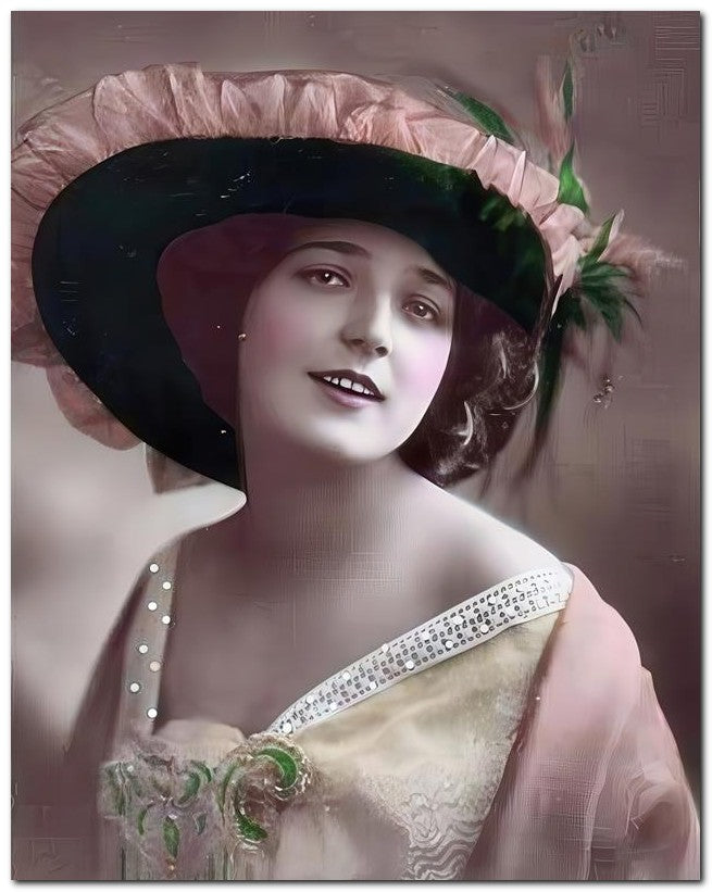 French Belle Epoque Fashion 1910 Lovely Smile 8x10 Photo Print 23052502326