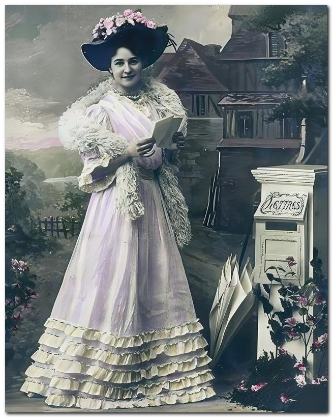 French Belle Epoque Fashion 1910 Mailbox 8x10 Photo Print 23052502334