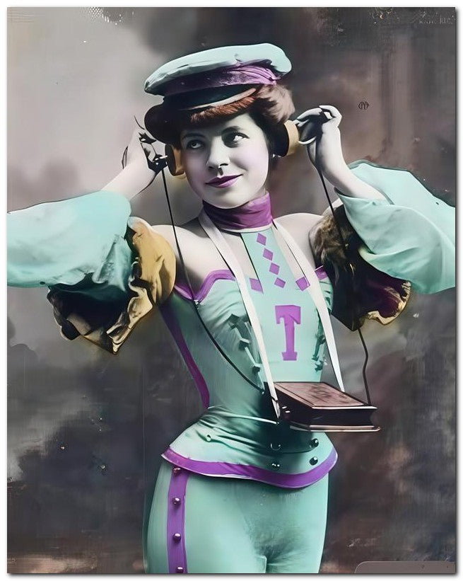 French Belle Epoque Fashion 1910 Mobile Phones 8x10 Photo Print 23052502343