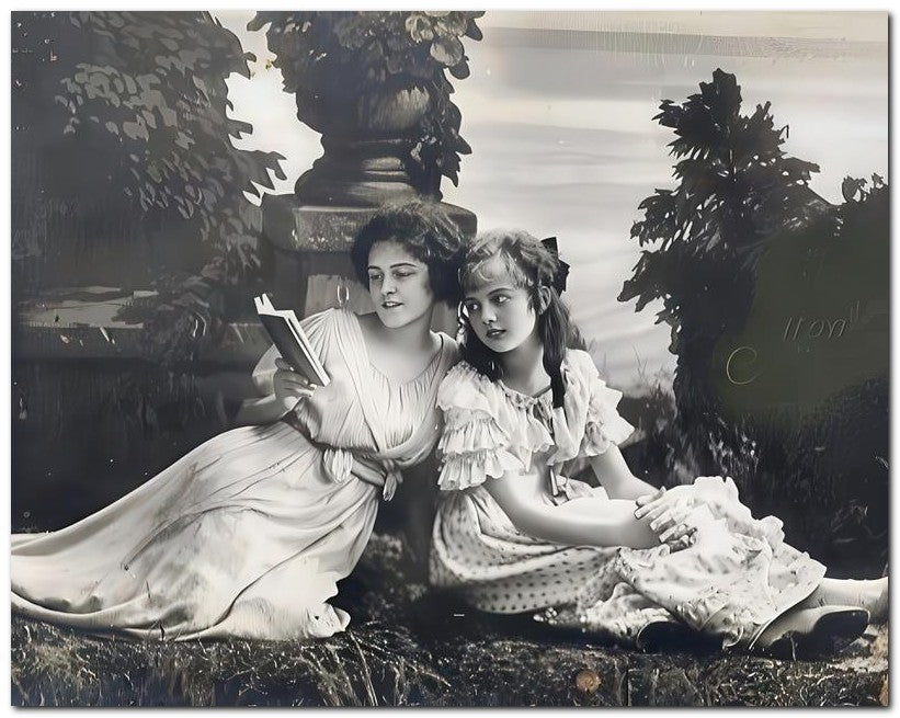 French Belle Epoque Fashion 1910 Mom Reading 8x10 Photo Print 23052502349