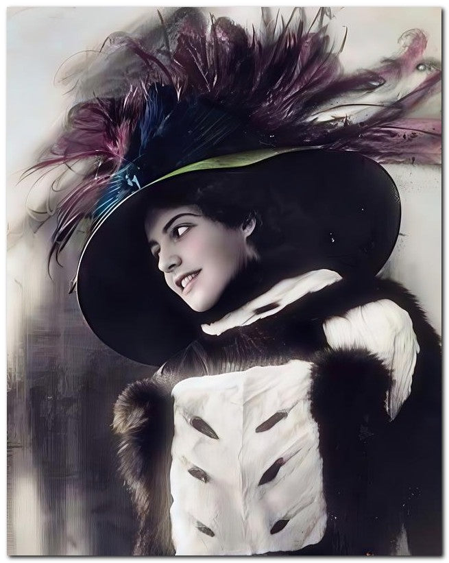 French Belle Epoque Fashion 1910 Muff Beauty 8x10 Photo Print 23052502354