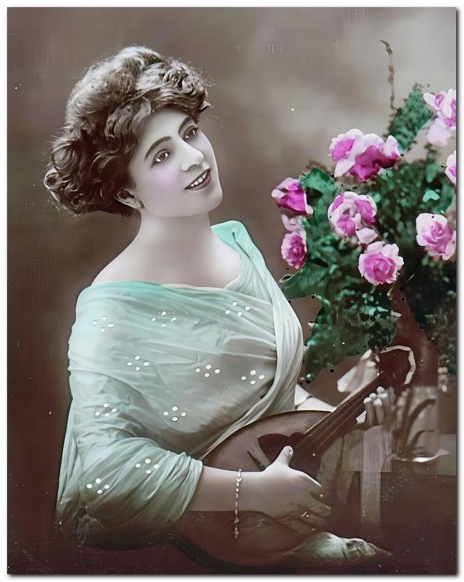 French Belle Epoque Fashion 1910 Music Sing 8x10 Photo Print 23052502369