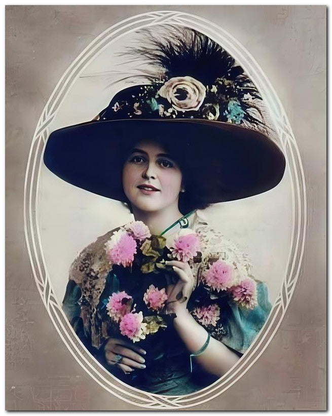 French Belle Epoque Fashion 1910 Oval Beauty 8x10 Photo Print 23052502382