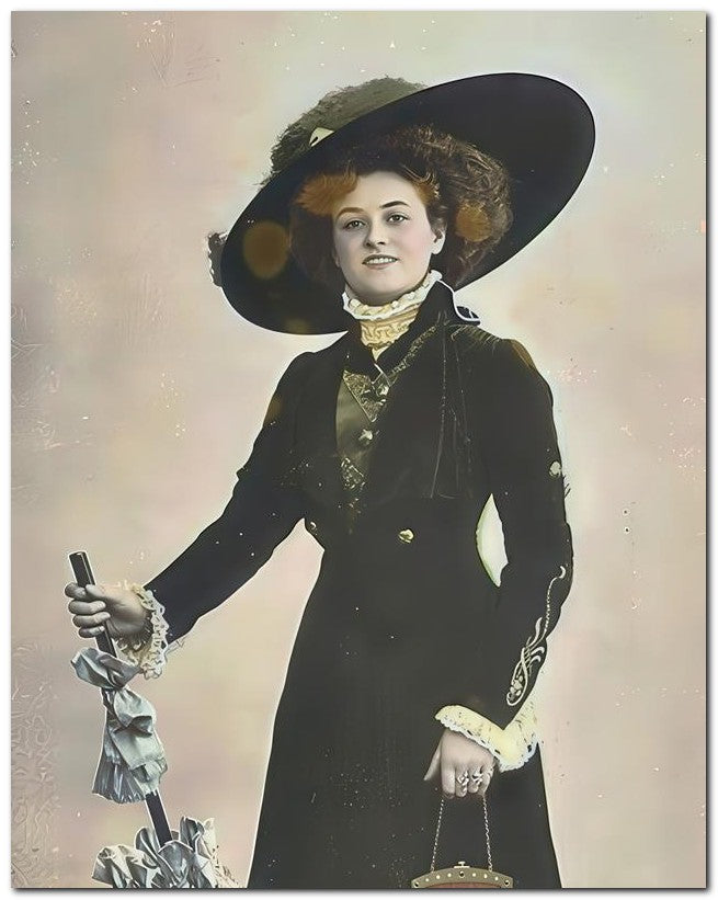 French Belle Epoque Fashion 1910 Parasol Hat 8x10 Photo Print 23052502388