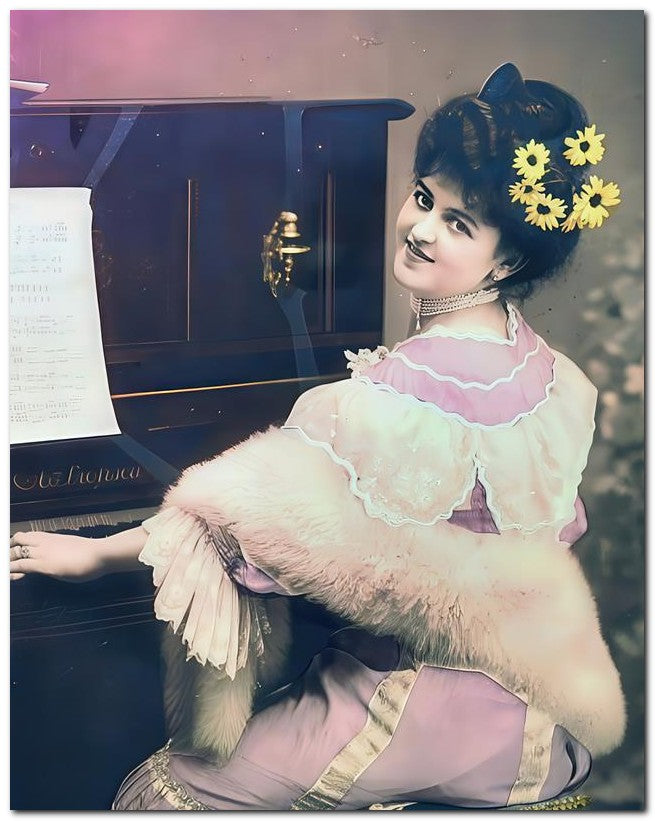Belle Epoque Fashion 1910 Piano Fur Daisys 1 8x10 Photo Print 23052502414