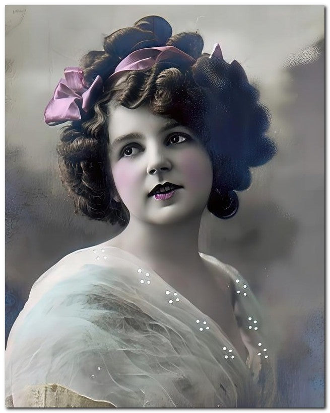 French Belle Epoque Fashion 1910 Pink Bow 8x10 Photo Print 23052502421