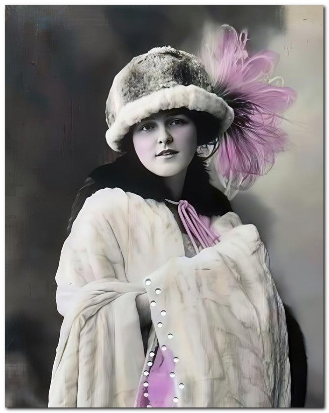French Belle Epoque Fashion 1910 Pink Trim 8x10 Photo Print 23052502426