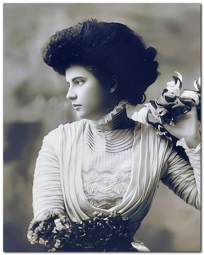 French Belle Epoque Fashion 1910 Pleated Blouse 8x10 Photo Print 23052502431