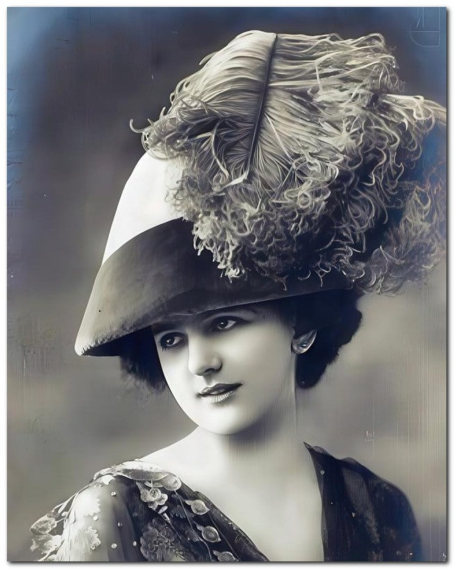French Belle Epoque Fashion 1910 Pointed Hat 8x10 Photo Print 23052502432