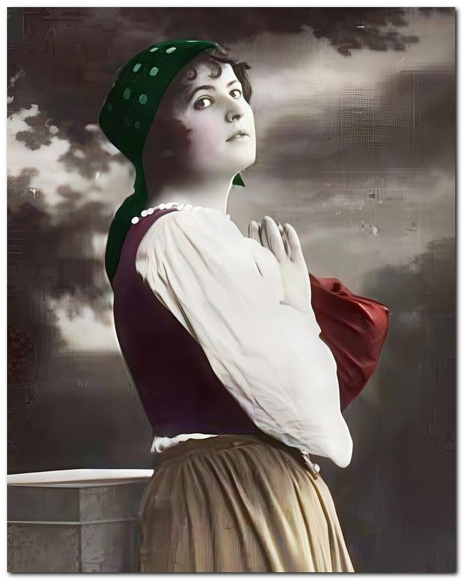 French Belle Epoque Fashion 1910 Praying Gyspy 8x10 Photo Print 23052502440