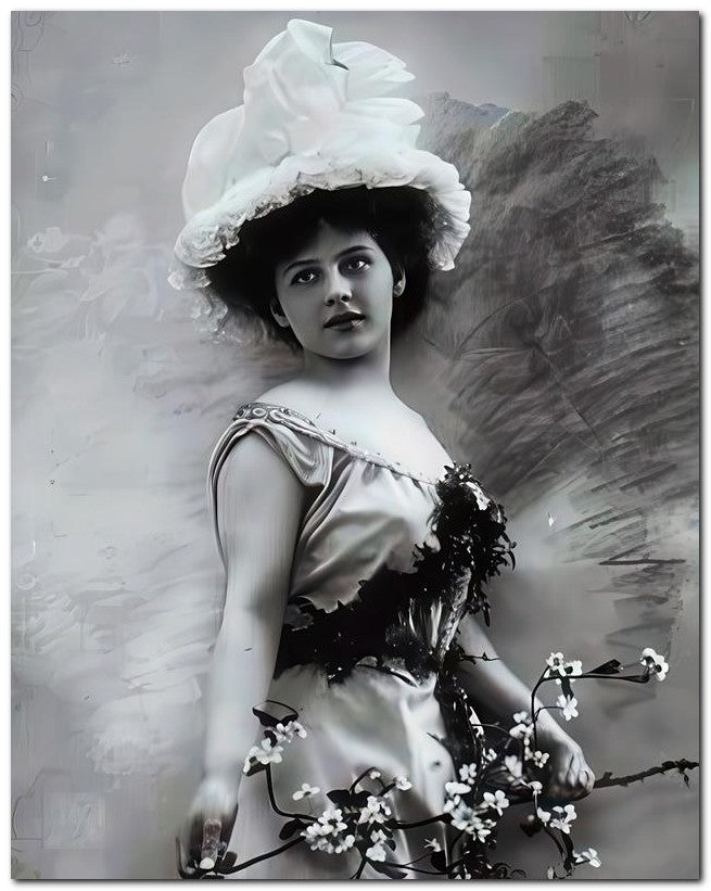 French Belle Epoque Fashion 1910 Pretty Girl_1 8x10 Photo Print 23052502450