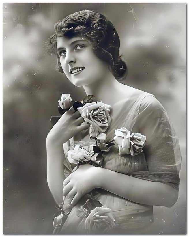 French Belle Epoque Fashion 1910 Pretty Roses 8x10 Photo Print 23052502454