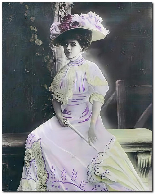 French Belle Epoque Fashion 1910 Purple Delight 8x10 Photo Print 23052502461