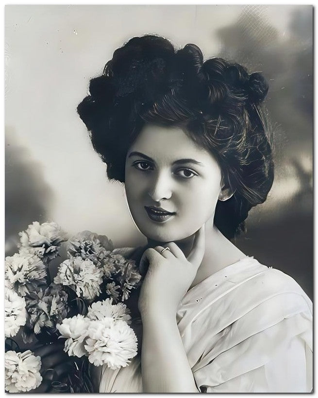 French Belle Epoque Fashion 1910 Roses Lady 8x10 Photo Print 23052502493