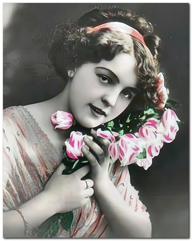 French Belle Epoque Fashion 1910 Roses Lady_1 8x10 Photo Print 23052502494