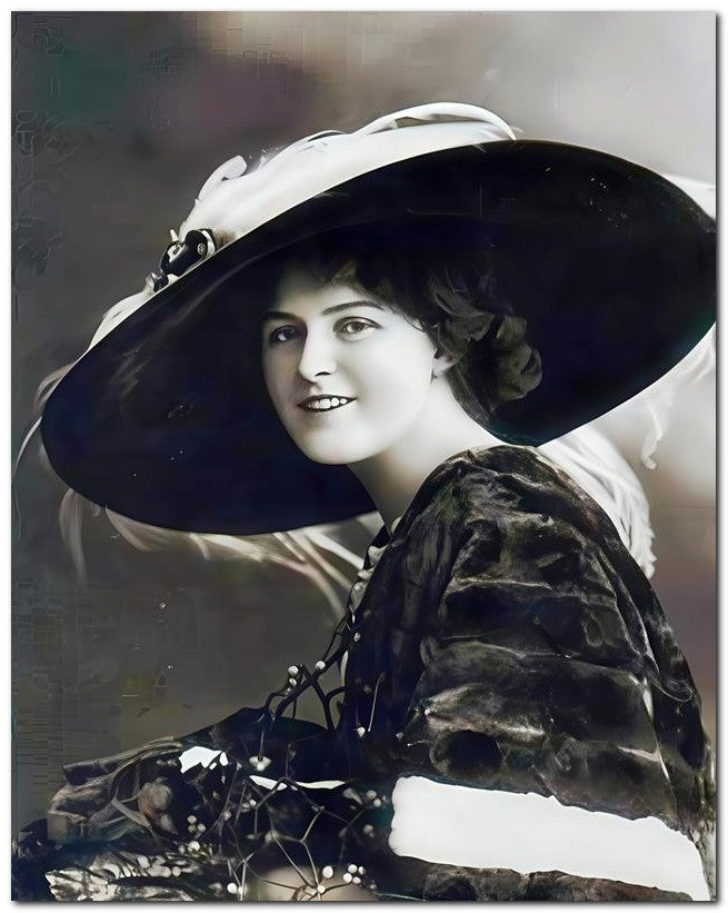 French Belle Epoque Fashion 1910 Smiling Cutie 8x10 Photo Print 23052502526