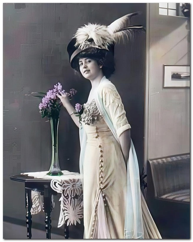 French Belle Epoque Fashion 1910 Tall Vase 8x10 Photo Print 23052502547