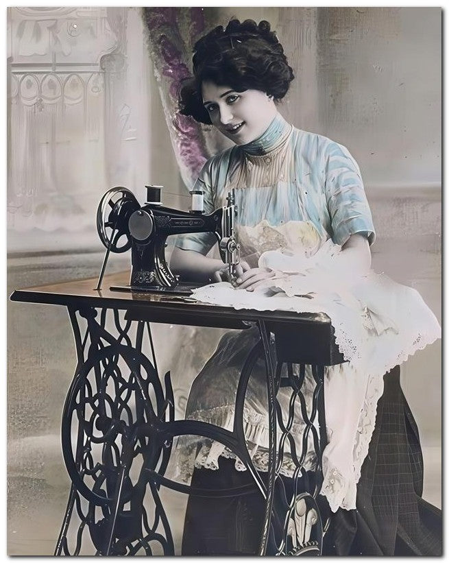 French Belle Epoque Fashion 1910 Treadle Sew 8x10 Photo Print 23052502562