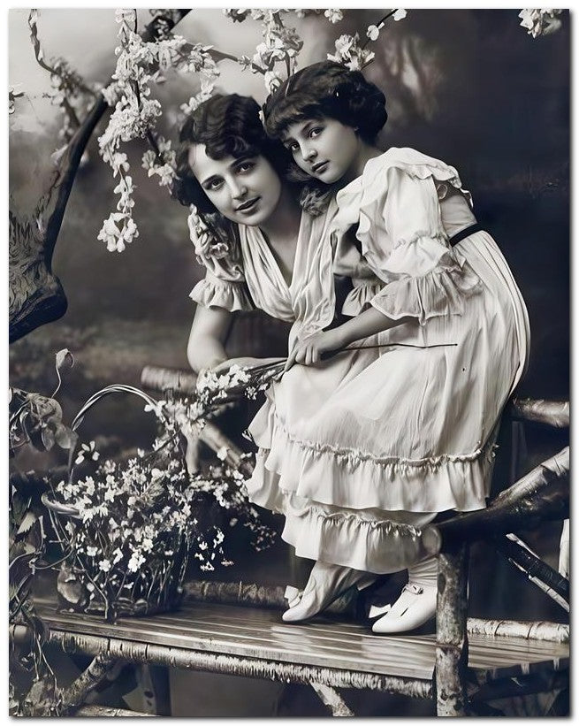 French Belle Epoque Fashion 1910 Twig Bench 8x10 Photo Print 23052502566