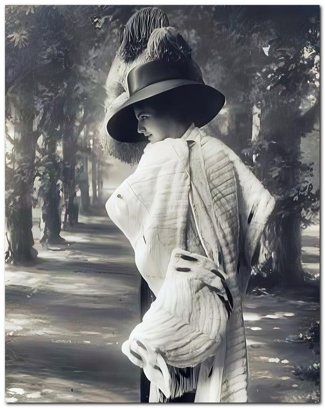 French Belle Epoque Fashion 1910 Walk Woods 8x10 Photo Print 23052502577