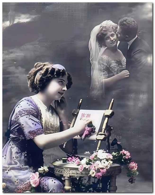 French Belle Epoque Fashion 1910's Sew Thinking 8x10 Photo Print 23052502618