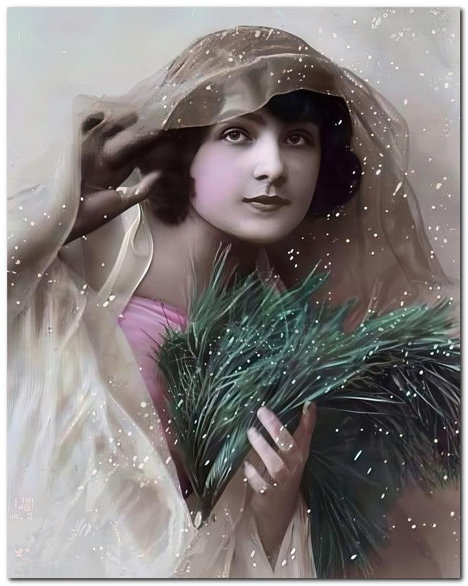 French Belle Epoque Fashion 1910's Snow Veil 8x10 Photo Print 23052502639