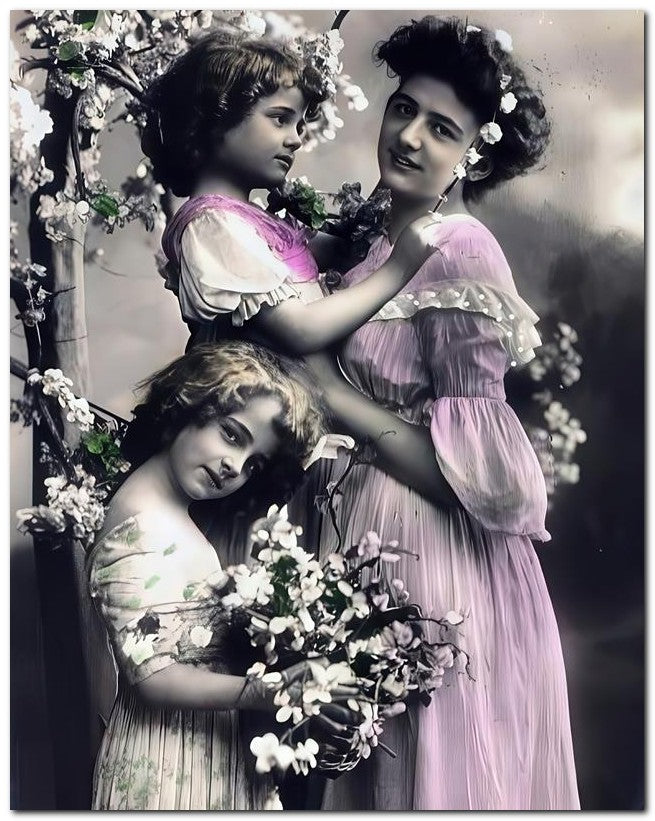 French Belle Epoque Fashion 1911 2 Girls Lady 8x10 Photo Print 23052502654