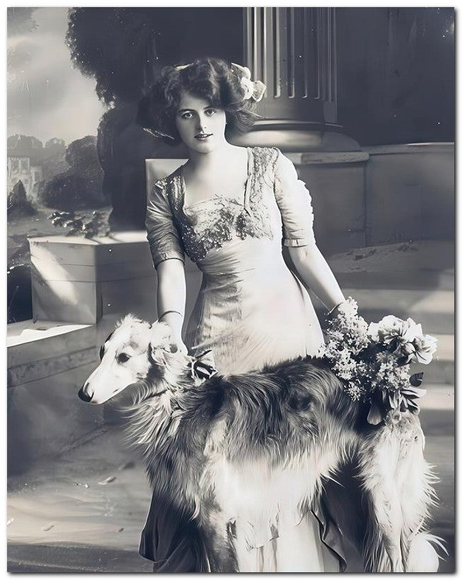 French Belle Epoque Fashion 1911 Borzoi 8x10 Photo Print 23052502659