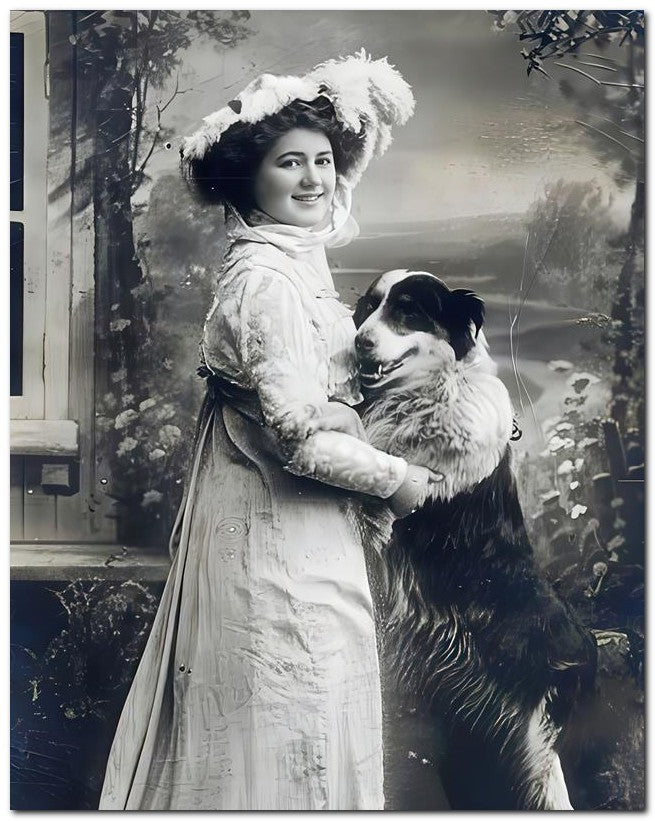 French Belle Epoque Fashion 1911 Collie Lady 8x10 Photo Print 23052502663