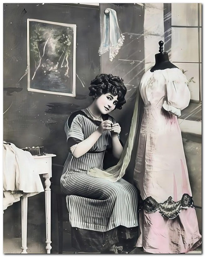 French Belle Epoque Fashion 1911 Dress Maker 8x10 Photo Print 23052502669