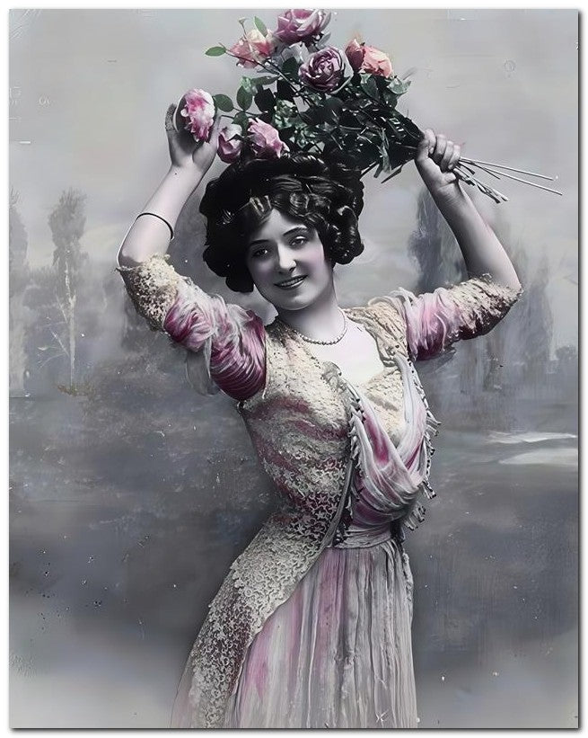 French Belle Epoque Fashion 1911 Lacey Pink 8x10 Photo Print 23052502683