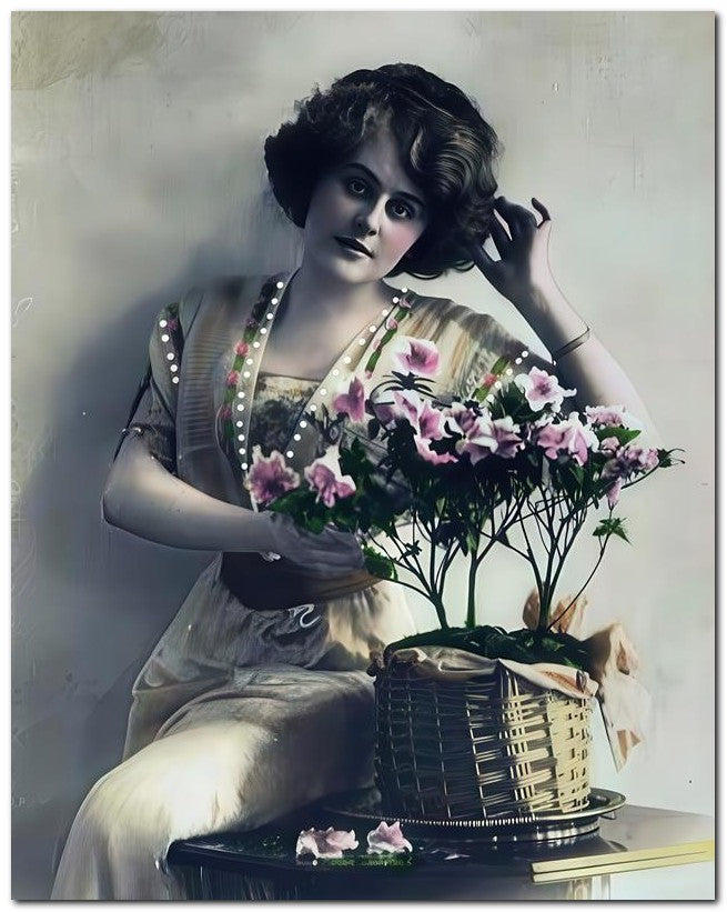 French Belle Epoque Fashion 1911 Lady Roses 8x10 Photo Print 23052502685