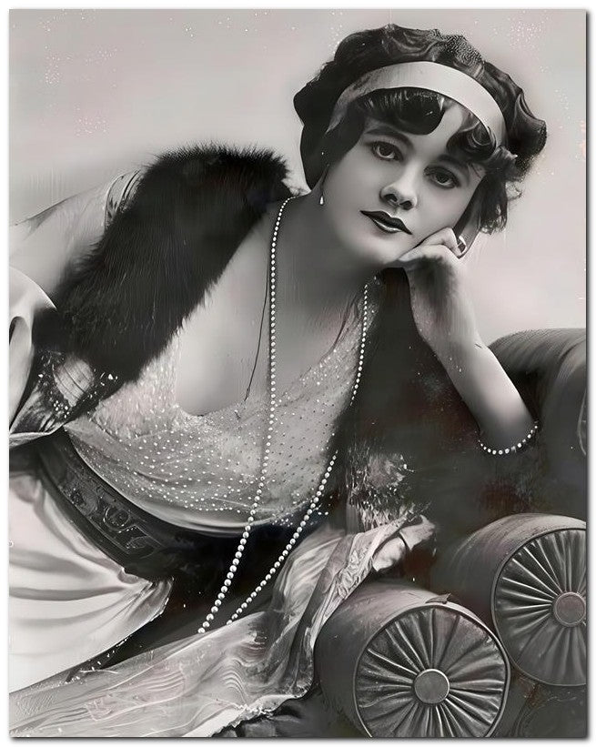 French Belle Epoque Fashion 1911 Long Pearls 8x10 Photo Print 23052502686