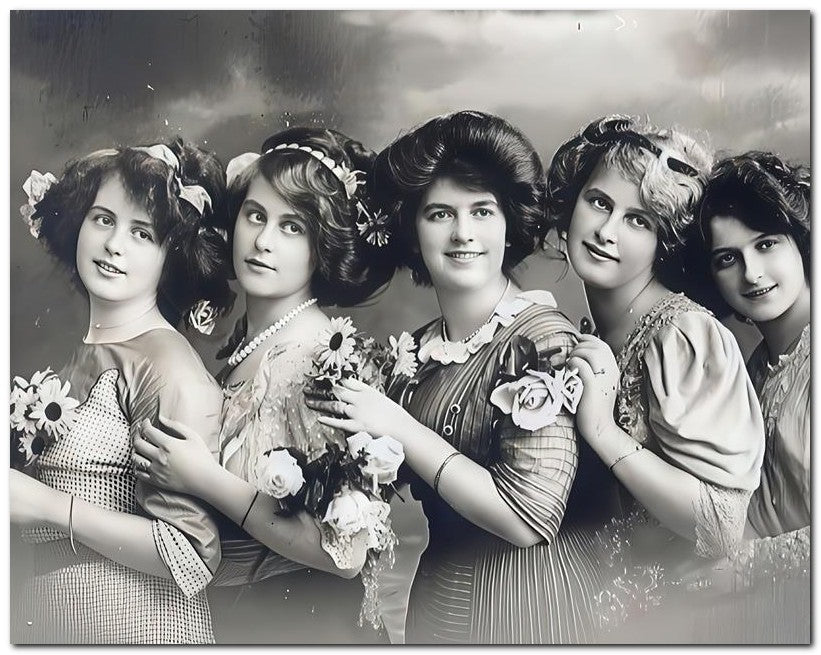 French Belle Epoque Fashion 1911 Quintet 8x10 Photo Print 23052502697