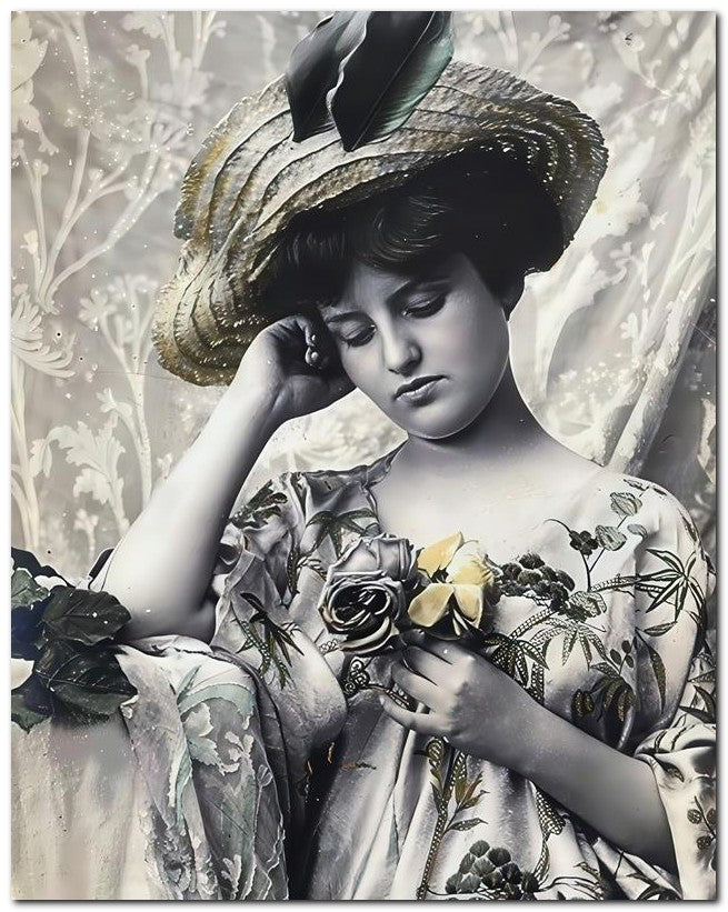 French Belle Epoque Fashion 1912 Bored Lady 8x10 Photo Print 23052502721