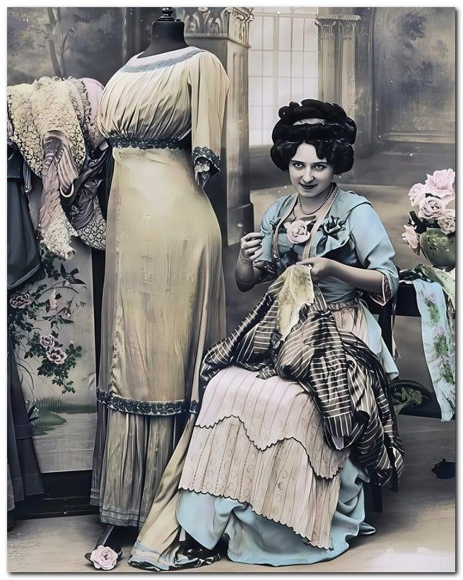 French Belle Epoque Fashion 1912 Dressmaker 8x10 Photo Print 23052502726