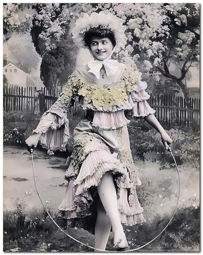 French Belle Epoque Fashion 1912 Jump Rope 8x10 Photo Print 23052502732