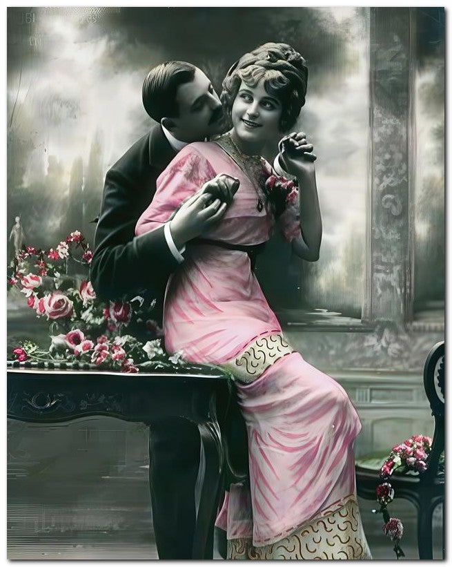 French Belle Epoque Fashion 1912 Man Lady 8x10 Photo Print 23052502740