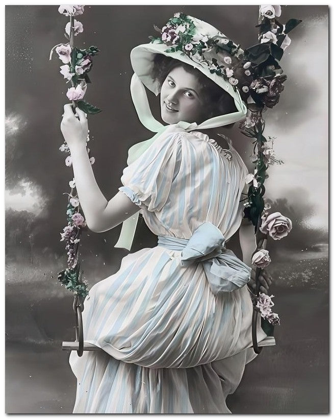 French Belle Epoque Fashion 1912 Swinging Rose 8x10 Photo Print 23052502761