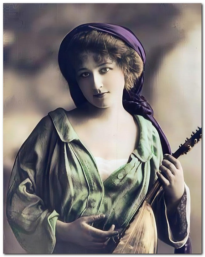 French Belle Epoque Fashion 1913 Instrument 8x10 Photo Print 23052502773