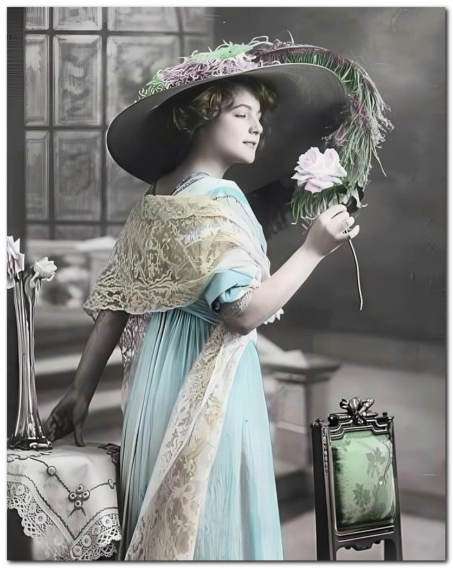 French Belle Epoque Fashion 1913 Lady Rose 8x10 Photo Print 23052502778
