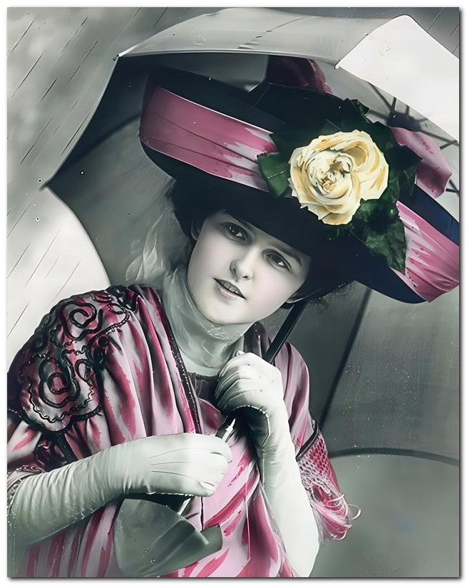 French Belle Epoque Fashion 1913 Rain Parasol 8x10 Photo Print 23052502785