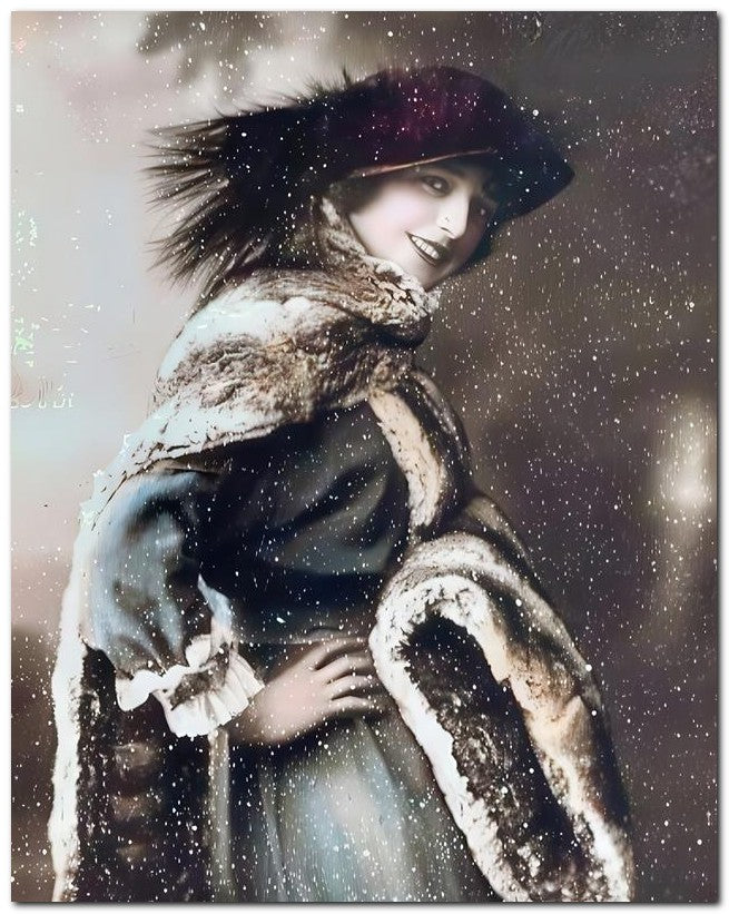 French Belle Epoque Fashion 1913 Snow Babe 8x10 Photo Print 23052502786